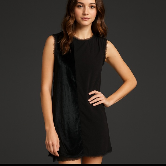Winter Kate Dresses & Skirts - Winter Kate Nichole Richie Elegant Black Velvet asymmetrical Dress New Yeas Y2K